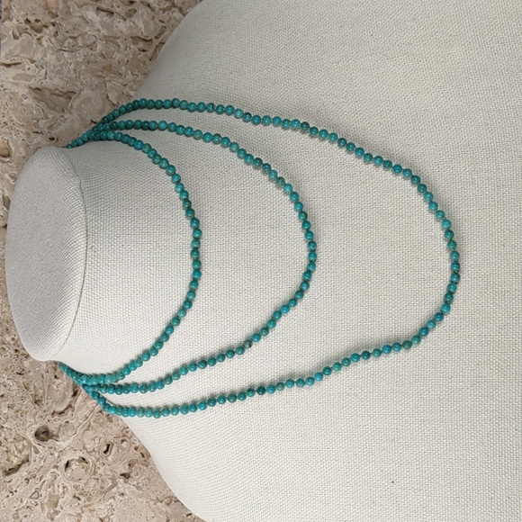 54" Turquoise Gemstone Necklace/Bracelet - Picture 2 of 7